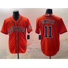 Men's Houston Astros #11 Cam Smith Orange Cool Base Stitched Jersey