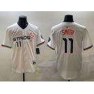Men's Houston Astros #11 Cam Smith White 2025 City Connect Limited Stitched Baseball Jersey