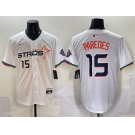 Men's Houston Astros #15 Isaac Paredes White 2025 City Connect Limited Stitched Baseball Jersey
