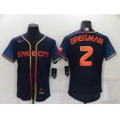 Men's Houston Astros #2 Alex Bregman 2022 Navy City Connect Flex Base Stitched Baseball Jersey