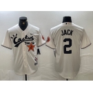 Men's Houston Astros #2 Alex Bregman Cream Cactus Jack Vapor Premier Stitched Baseball Jersey