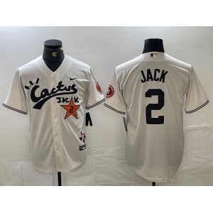 Men's Houston Astros #2 Alex Bregman Cream Cactus Jack Vapor Premier Stitched Baseball Jersey