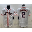 Men's Houston Astros #2 Alex Bregman White Stitched MLB Flex Base Nike Jersey