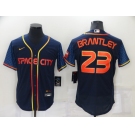 Men's Houston Astros #23 Michael Brantley 2022 Navy City Connect Flex Base Stitched Baseball Jersey