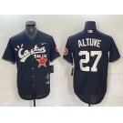 Men's Houston Astros #27 Jose Altuve Black Cactus Jack Cool Base Jersey