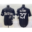 Men's Houston Astros #27 Jose Altuve Black Gothic 'Houston Born Barrio Raised' Limited Stitched Baseball Jersey