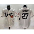 Men's Houston Astros #27 Jose Altuve Cream Cactus Jack Vapor Premier Stitched Baseball Jersey