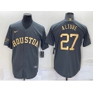 Men's Houston Astros #27 Jose Altuve Grey 2022 All Star Stitched Cool Base Nike Jersey