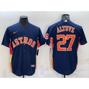 Men's Houston Astros #27 Jose Altuve Navy Blue With Patch Stitched MLB Cool Base Nike Jersey