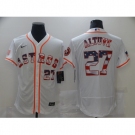 Men's Houston Astros #27 Jose Altuve White 2020 Stars & Stripes 4th of July Jersey