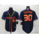 Men's Houston Astros #30 Kyle Tucker Number 2022 Navy City Connect Game Stitched Jersey