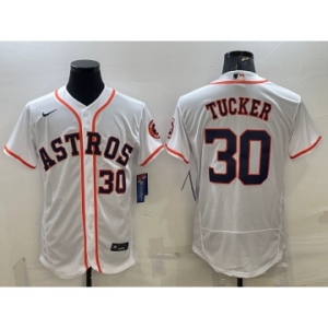 Men's Houston Astros #30 Kyle Tucker White Stitched MLB Flex Base Nike Jersey