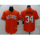 Men's Houston Astros #34 Nolan Ryan Orange Cooperstown Collection Cool Base Stitched Nike Jersey