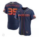 Men's Houston Astros #35 Justin Verlander 2022 Navy City Connect Flex Base Stitched Baseball Jersey