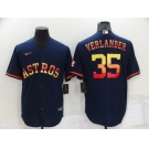 Men's Houston Astros #35 Justin Verlander 2022 Navy Cool Base Stitched Jersey