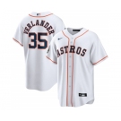 Men's Houston Astros #35 Justin Verlander White 2022 World Series Home Stitched Baseball Jersey