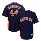 Men's Houston Astros #44 Alvarez Replica Navy Blue Alternate Cool Base Baseball Jersey