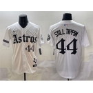 Men's Houston Astros #44 Still Tippin White Gothic 'Houston Born Barrio Raised' Limited Stitched Baseball Jersey