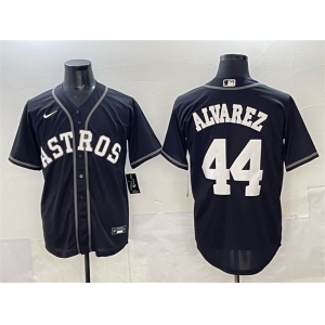 Men's Houston Astros #44 Yordan Alvarez Black Lights Out Limited Stitched Baseball Jersey
