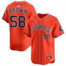 Men's Houston Astros #58 Hunter Brown Orange 2025 Alternate Limited Stitched Baseball Jersey