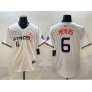 Men's Houston Astros #6 Jake Meyers White 2025 City Connect Limited Stitched Baseball Jersey