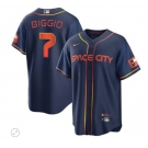 Men's Houston Astros  #7 Craig Biggio 2022 Navy City Connect Game Stitched Jersey