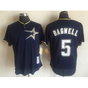 Men's Houston Astros Active Player Custom Mitchell And Ness Navy Blue 1997 Throwback Stitched MLB Jersey