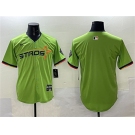 Men's Houston Astros Blank Green 2025 City Connect Limited Stitched Baseball Jersey