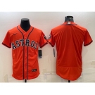 Men's Houston Astros Blank Orange Stitched MLB Flex Base Nike Jersey