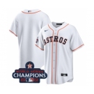 Men's Houston Astros Blank White 2022 World Series Champions Home Stitched Baseball Jersey