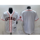 Men's Houston Astros Blank White With Patch Stitched MLB Cool Base Nike Jersey