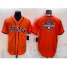 Men's Houston Astros Orange Champions Big Logo Stitched MLB Cool Base Nike Jersey