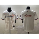 Men's Houston Astros Team Big Logo White 2025 City Connect Limited Stitched Baseball Jersey