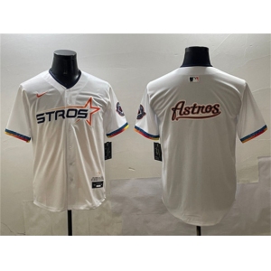 Men's Houston Astros Team Big Logo White 2025 City Connect Limited Stitched Baseball Jersey