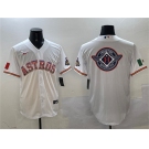 Men's Houston Astros Team Big Logo White Mexico Cool Base Stitched Baseball Jersey
