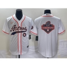 Men's Houston Astros White Team Big Logo Cool Base Stitched Baseball Jersey4