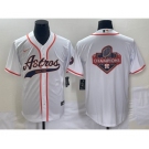 Men's Houston Astros White Team Big Logo Cool Base Stitched Baseball Jerseys