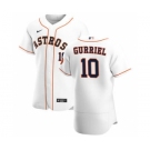 Men's Nike Houston Astros #10 Yuli Gurriel White Home 2020 Authentic Player Baseball Jersey