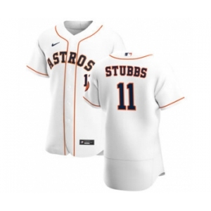 Men's Nike Houston Astros #11 Garrett Stubbs White Home 2020 Authentic Player Baseball Jersey