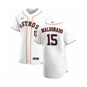 Men's Nike Houston Astros #15 Martin Maldonado White Home 2020 Authentic Player Baseball Jersey