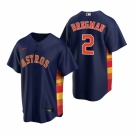 Men's Nike Houston Astros #2 Alex Bregman White Orange Cooperstown Collection Home Stitched Baseball Jersey