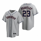 Men's Nike Houston Astros #23 Michael Brantley Gray Road Stitched Baseball Jersey