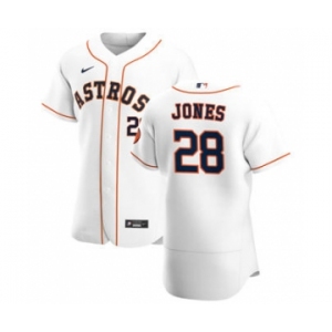 Men's Nike Houston Astros #28 Taylor Jones White Home 2020 Authentic Player Baseball Jersey