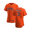 Men's Nike Houston Astros #3 Myles Straw Orange Alternate 2020 Authentic Team Baseball Jersey