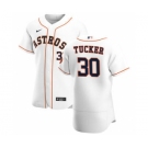 Men's Nike Houston Astros #30 Kyle Tucker White Home 2020 Authentic Player Baseball Jersey