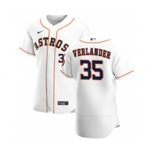 Men's Nike Houston Astros #35 Justin Verlander White Home 2020 Authentic Player Baseball Jersey