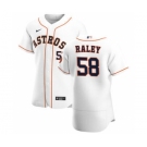 Men's Nike Houston Astros #58 Brooks Raley White Home 2020 Authentic Player Baseball Jersey