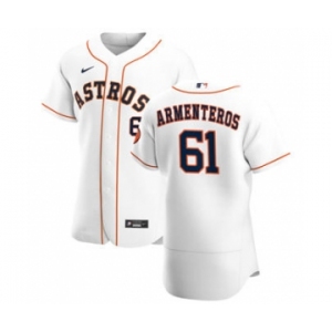 Men's Nike Houston Astros #61 Rogelio Armenteros White Home 2020 Authentic Player Baseball Jersey