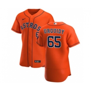 Men's Nike Houston Astros #65 Jose Urquidy Orange Alternate 2020 Authentic Team Baseball Jersey