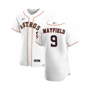 Men's Nike Houston Astros #9 Jack Mayfield White Home 2020 Authentic Player Baseball Jersey